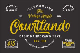 Courtland: A Bold Vintage Font Rooted in Canadian Landscape and Timeless Design